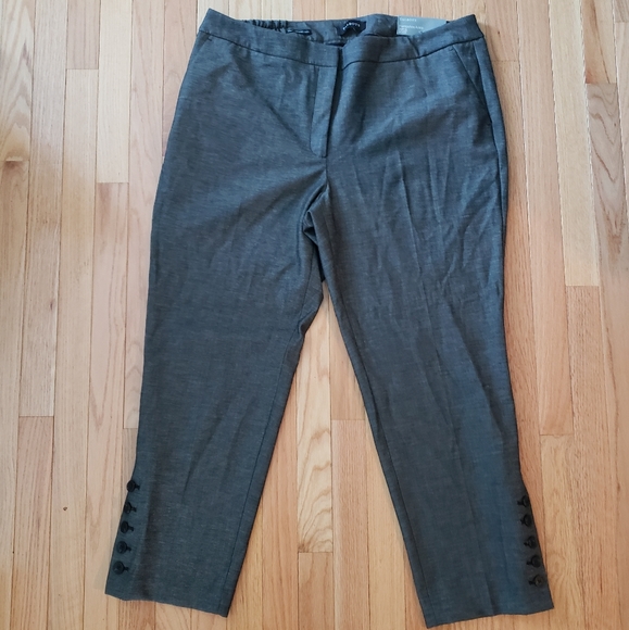 Talbots Pants - Talbots Womens Hampshire Ankle Pants 18W Gray New NWT Stretchy Elastic Waist